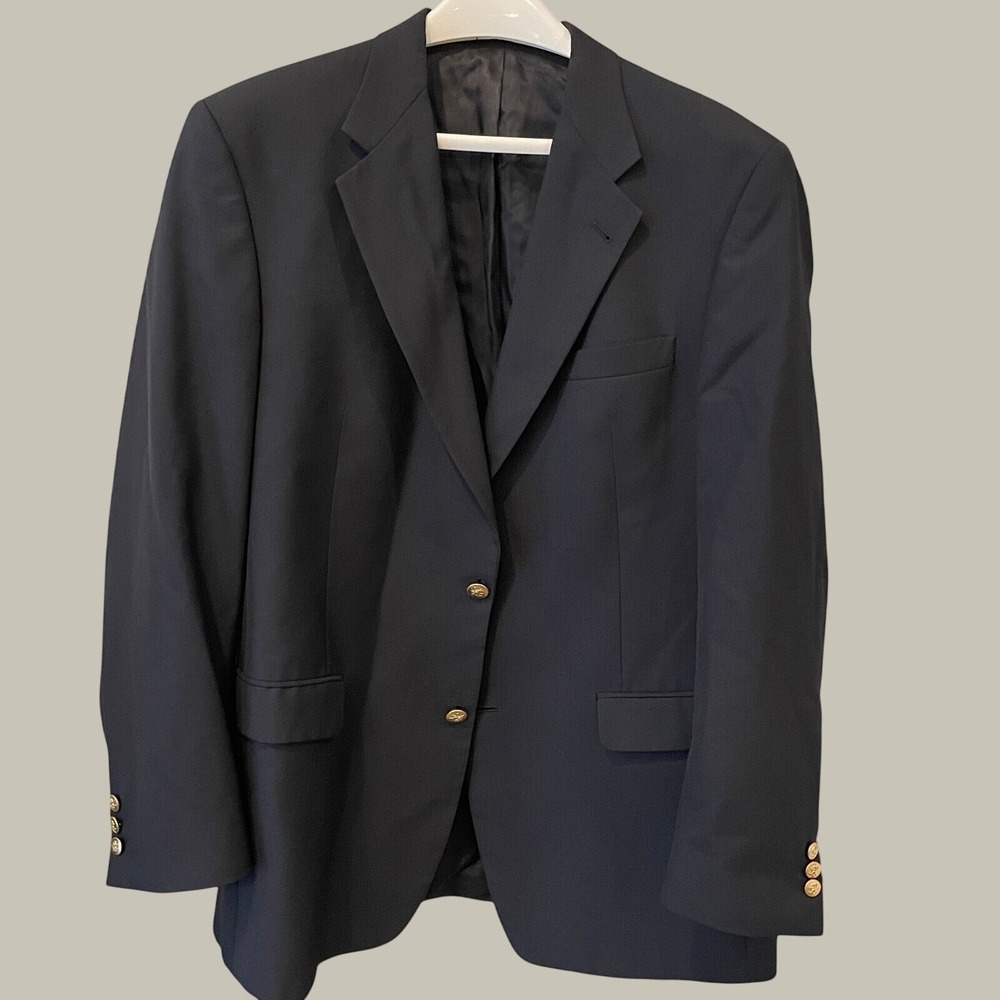 Jack Nicklaus Blazer Men 44L Tournament Series Golf Navy Blue Sport Coat Jacket